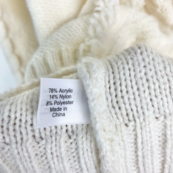 Lane Bryant size 18/20 Ivory Fringe Cable Knit Cozy Fall Pullover Sweater - Picture 8 of 8